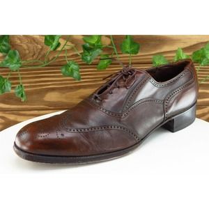Florsheim Imperial Shoes Sz 9.5 B Brown‎ Wingtip Oxfords Leather Men 838407